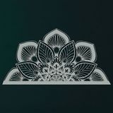 DEKADRON Metal Duvar Dekoru, Metal Mandala Duvar Sanatı, Bohem Sanatı, İç Dekorasyon, Metal Tabela, Mandala Asılı, Yoga Dekorasyonu, Gümüş (46" G x 24" Y / 118x60cm)