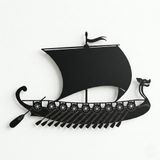 DEKADRON Metal Duvar Dekoru, Metal Viking Gemi Dekoru, İskandinav Sembolleri Vintage Gemi Sanatı, Ev Dekorasyonu, Metal Gemi Tabelası, Duvar Askıları (47" G x 33" Y / 118x82cm)