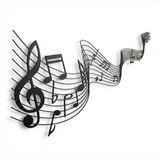 DEKADRON Metal Duvar Dekoru, Müzik Saati, Müzik Notaları Duvar Sanatı, Müzik Dekoru, Müziksever Hediyesi, Ev Oturma Odası Dekorasyonu, Duvar Askıları (39" G x 25" Y / 100x64cm)