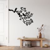 DEKADRON Metal Duvar Dekoru, Şube ve Kuşlar, Ev Oturma Odası Dekoru, Duvar Tabelası, Metal Duvar Sanatı, İç Dekorasyon, İç Mekan Dış Mekan Askıları (45x34cm)
