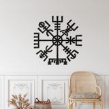 DEKADRON Metal Duvar Dekoru, Vegvisir, Ev Oturma Odası Dekoru, Duvar Tabelası, Metal Duvar Sanatı, İç Dekorasyon, İç Mekan Dış Mekan Askıları (90x90cm)
