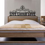 DEKADRON Metal Duvar Dekoru, Yatak Üstü Tabela, Yatak Odası Duvar Sanatı, Kapı Üstü Tabelası, Banyo Dekorasyonu, Canlı Gülme Aşk Dekorasyonu (40" G x 16" Y / 100x40cm)