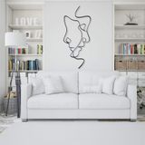 DEKADRON Metal Duvar Sanatı, 2 Yüz, Çizgi Duvar Sanatı, Metal Duvar Sanatı, İç Dekorasyon, Duvar Asmaları, Metal Duvar Sanatı, Minimalist Sanat (13" G x 30" Y / 33x75 cm)
