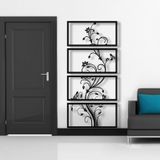 DEKADRON Metal Duvar Sanatı, 4 Panel Metal Duvar Dekoru, Metal Çiçek Sanatı, İç Dekorasyon, Yeni Eve Taşınma Hediyesi, 4 Parça, Bitki Ağacı Sanatı, (20" G x 40" Y / 50x100 cm)