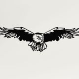 DEKADRON Metal Duvar Sanatı - Adler -3D Duvar Silueti Metal Duvar Dekoru Ev Ofis Dekorasyonu Yatak Odası Oturma Odası Dekor Heykel (18" G x 5" Y / 46x13cm)