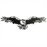 DEKADRON Metal Duvar Sanatı - Adler -3D Duvar Silueti Metal Duvar Dekoru Ev Ofis Dekorasyonu Yatak Odası Oturma Odası Dekor Heykel (30" G x 9" Y /76x23cm)