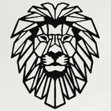 DEKADRON Metal Duvar Sanatı - Aslan Kafası - 3D Duvar Silueti Metal Duvar Dekoru Ev Ofis Dekorasyonu Yatak Odası Oturma Odası Dekor Heykel (21" G x 24" Y/51x61cm)