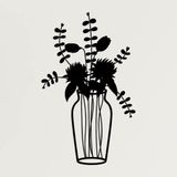 DEKADRON Metal Duvar Sanatı Çiçek, Metal Duvar Dekoru, Ev Oturma Odası Giriş Yolu Dekorasyonu, Doğa Çiçek Tabelası, Vazo Duvara Asmalı (15" G x 24" Y / 37x60cm)