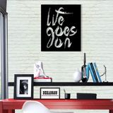 DEKADRON Metal Duvar Sanatı Dekor Hayat Devam Ediyor 3D Duvar Silueti Metal Duvar Dekoru Ev Ofis Dekorasyonu Yatak Odası Oturma Odası Dekor Heykel (18" G x 30" Y/61x76cm)