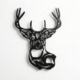 DEKADRON Metal Duvar Sanatı - Geyik Kafası - 3D Duvar Silueti Metal Duvar Dekoru Ev Ofis Dekorasyonu Yatak Odası Oturma Odası Dekor Heykel (22" G x 30" Y/56x76cm)