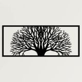 DEKADRON Metal Duvar Sanatı Hayat Ağacı, Ağaç Tabelası, Geometrik Dal Duvar Dekoru, Ev Ofis Dekorasyonu Giriş Yolu Yatak Odası Oturma Odası Dekoru (30" G x 12" Y / 75x31cm)