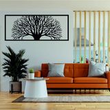 DEKADRON Metal Duvar Sanatı Hayat Ağacı, Ağaç Tabelası, Geometrik Dal Duvar Dekoru, Ev Ofis Dekorasyonu Giriş Yolu Yatak Odası Oturma Odası Dekoru (39" G x 16" Y / 100x41cm)