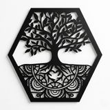 DEKADRON Metal Duvar Sanatı, Hayat Ağacı Duvar Sanatı, Metal Aile Ağacı Tabelası, Metal Duvar Dekoru, İç Dekorasyon, Aile Dekoru, Ağaç Duvar Sanatı (28" G x 30" Y / 71x76 cm)