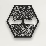 DEKADRON Metal Duvar Sanatı, Hayat Ağacı Duvar Sanatı, Metal Aile Ağacı Tabelası, Metal Duvar Dekoru, İç Dekorasyon, Aile Dekoru, Ağaç Duvar Sanatı (35 inç G x 36 Y / 88 x 90 cm)