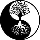 DEKADRON Metal Duvar Sanatı, Hayat Ağacı Duvar Sanatı, Metal Yin Yang Dekoru, Metal Duvar Dekoru, İç Dekorasyon, Duvar Askıları (28" G x 28" Y / 72x72 cm)