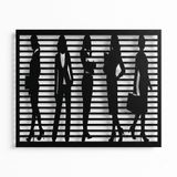 DEKADRON Metal Duvar Sanatı, Kadın Modası, Metal Duvar Dekoru, Ofis Dekorasyonu, Ev Dekorasyonu, Metal Heykel, Moda Sanat Dekoru, Ofis Duvar Sanatı (*46" G x 24" Y / 118x60 cm)