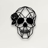 DEKADRON Metal Duvar Sanatı Kafatası - Viva la Vida - 3D Duvar Silueti Metal Duvar Dekoru Ev Ofis Dekorasyonu Yatak Odası Oturma Odası Dekor Heykel (22" G x 30" Y/56x76cm)