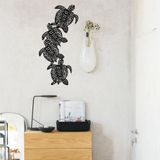 DEKADRON Metal Duvar Sanatı, Kaplumbağa Sanatı, Metal Duvar Tabelası, Ev Ofis Dekorasyonu Oturma Odası Dekoru, Kaplumbağa Duvar Askıları (18 inç G x 39 inç Y / 46x100 cm)
