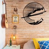 DEKADRON Metal Duvar Sanatı, Kayak Kazağı, Metal Duvar Dekoru, Ev Ofis Oturma Odası Dekorasyonu, Dağ Sanatı, Kayak, Kayakçı Hediyesi (24" G x 21" Y / 60x53 cm)