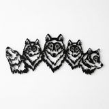 DEKADRON Metal Duvar Sanatı - Kurt Paketi - 3D Duvar Silueti Metal Duvar Dekoru Ev Ofis Dekorasyonu Yatak Odası Oturma Odası Dekor Heykel (24" G x 10" Y / 61x25cm)