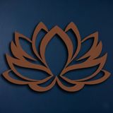DEKADRON Metal Duvar Sanatı - Lotus Çiçeği - 3D Duvar Silueti Metal Duvar Dekoru Ev Ofis Dekorasyonu Yatak Odası Oturma Odası Dekor Heykel (Bronz, 24 inç G x 16 Y / 61 x 41 cm)