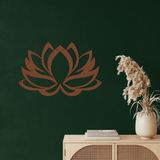 DEKADRON Metal Duvar Sanatı - Lotus Çiçeği 3D Siluet - Yatak Odası Oturma Odası için Ev Ofis Dekorasyonu - Bronz Heykel (39" G x 25" Y / 100x64cm)