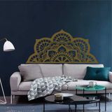 DEKADRON Metal Duvar Sanatı, Mandala Duvar Sanatı, Metal Duvar Dekoru, Metal Duvar Asmaları, Ev Oturma Odası Yatak Odası Dekorasyonu, Bohem Dekor (Altın, 46" G x 22" Y / 118x55 cm)