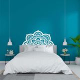 DEKADRON Metal Duvar Sanatı, Mandala Duvar Sanatı, Metal Duvar Dekoru, Metal Duvar Asmaları, Ev Oturma Odası Yatak Odası Dekorasyonu, Bohem Dekor (Beyaz, 39" G x 19" Y / 100x47 cm)