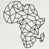 DEKADRON Metal Duvar Sanatı Metal Afrika Haritası, Metal Duvar Dekoru, Metal Tabela, Ev Ofis Dekorasyonu, Duvar Askıları (30" Gx26 H/75x66cm)