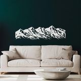 DEKADRON Metal Duvar Sanatı - Metal Dağ Sıradağları - 3D Duvar Silueti Metal Duvar Dekoru Ofis Dekorasyonu Oturma Odası Dekoru Metal Heykel (Beyaz, 47" G x 13" Y / 118x32 cm)