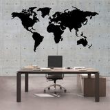 DEKADRON Metal Duvar Sanatı Metal Dünya Haritası Asya, Avrupa, Amerika ve Avustralya Kıtaları, Metal Duvar Dekoru, Metal Tabela, 4 Parça (39 inç G x 21 Y / 100 x 52 cm)