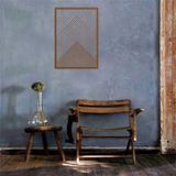 DEKADRON Metal Duvar Sanatı, Metal Geometrik Dekor, Minimalist Duvar Sanatı, Metal Duvar Dekoru, İç Dekorasyon, Duvara Asmalı (Bronz, 21" G x 30" Y / 53x75 cm)