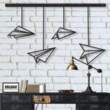 DEKADRON Metal Duvar Sanatı, Metal Kağıt Uçak Duvar Sanatı, Kağıt Uçak Metal Tabela, Modern Duvar Dekoru, Geometrik Duvar Dekorasyonu (*40" G x 24" Y / 100x60 cm)