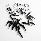 DEKADRON Metal Duvar Sanatı, Metal Koala Ayı Sanatı, 3D Duvar Silueti, Metal Duvar Dekoru, İç Dekorasyon, Metal Sanat, Metal Tabela, Avustralya Ayısı (30" G x 35" Y / 76x90 cm)