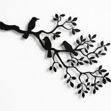DEKADRON Metal Duvar Sanatı, Metal Kuşlar Sanatı, Metal Duvar Dekoru, Daldaki Kuşlar, Kuşlar Heykeli, Olağandışı Hediye, Yeni Eve Taşınma Hediyesi, İç Dekorasyon (30" G x 22" Y / 75x55cm)