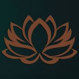 DEKADRON Metal Duvar Sanatı, Metal Lotus Çiçeği Sanatı Bronz, Duvar Silueti, Metal Duvar Dekoru, Ev Ofis Dekorasyonu Yatak Odası Oturma Odası Dekoru, Duvar Askıları (30" G x 20" Y / 76x51 cm)