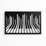 DEKADRON Metal Duvar Sanatı, Metal Piyano Duvar Sanatı, Müzik Dekoru, İç Dekorasyon, Ev Ofis Duvar Asmaları, Müziksever Hediyesi (24" G x 13" Y / 60x32 cm)