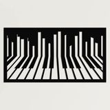 DEKADRON Metal Duvar Sanatı, Metal Piyano Duvar Sanatı, Müzik Dekoru, İç Dekorasyon, Ev Ofis Duvar Asmaları, Müziksever Hediyesi (39" G x 21" Y / 100x53 cm)