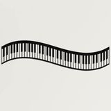 DEKADRON Metal Duvar Sanatı, Metal Piyano Duvar Sanatı, Müzik Dekoru, İç Dekorasyon, Ofis Dekoru, Yatak Odası Oturma Odası Dekoru, Duvar Askıları (30" G x 8" Y / 75x21cm)