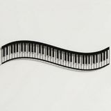 DEKADRON Metal Duvar Sanatı, Metal Piyano Duvar Sanatı, Müzik Dekoru, İç Dekorasyon, Ofis Dekoru, Yatak Odası Oturma Odası Dekoru, Duvar Askıları (39" G x 11" Y / 100x28cm)