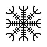 DEKADRON Metal Duvar Sanatı, Metal Viking Dekoru, İskandinav Mitolojisi Vegvisir Runler ve Semboller, Metal Duvar Dekoru, İskandinav, Ev Dekoru, İç Dekorasyon (18" G x 18" Y / 45x45 cm)