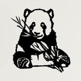 DEKADRON Metal Duvar Sanatı, Panda Duvar Dekoru, Panda Sevgilisi Hediyesi, Duvar Asmaları, Metal Tabela, Ev Dekoru, Panda Ayı Dekorasyonu (22" G x 24" Y / 56x60cm)