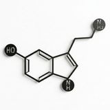 DEKADRON Metal Duvar Sanatı - Serotonin - 3D Duvar Silueti Metal Duvar Dekoru Ev Ofis Dekorasyonu Yatak Odası Oturma Odası Dekorasyonu (30" G x 17" Y/76x43cm)