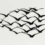 DEKADRON Metal Duvar Sanatı - Vinçler - 3D Duvar Silueti Metal Duvar Dekoru Ev Ofis Dekorasyonu Yatak Odası Oturma Odası Dekor Heykel (24" G x 12" Y/61x31cm)