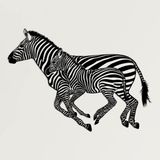 DEKADRON Metal Duvar Sanatı, Zebra Aile Dekoru, Metal Duvar Dekoru, Ev İç Dekorasyonu, Oturma Odası Dekoru (46" G x 33" Y / 118x85cm)