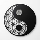 DEKADRON Metal Yin Yang Dekoru, Metal Duvar Dekoru, Metal Duvar Sanatı, İç Dekorasyon, Duvar Asmaları, Kutsal Duvar Sanatı, Zen Duvar Dekoru, Geometrik Dekorasyon (35" G x 35" Y / 90x90 cm)