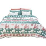 DEKADRON Muslin Yorgan, Kışlık Battaniye King Boy, Süper Yumuşak 7 Katlı Muslin Battaniye Noel Pamuklu Yorgan,Ters Çevrilebilir Kalın Gazlı Bez Yorgan 95"x102" (240x260cm) – King Size