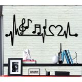 DEKADRON Müzik Metal Duvar Sanatı Dekor 3D Duvar Silueti Metal Duvar Dekoru Ev Ofis Dekorasyonu Yatak Odası Oturma Odası Dekor Heykel (30" G x 12" Y/76x31cm)