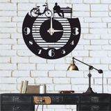 DEKADRON My Bicycle Benzersiz Tasarım Metal Duvar Saati - Metal Duvar Sanatı İşleri - Metal Duvar Dekoru Ev Ofis Dekorasyonu Modern Endüstriyel Sessiz Hareket (15" G x 15" Y/38x38cm)