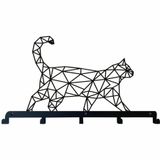 DEKADRON Portmanto Askısı, Portmanto, Duvara Monte Portmanto, Kedi Metal Portmanto, Ev Dekorasyonu, Şapka Rafı, Anahtarlık, Giriş Yolu Palto Kancaları, Metal Raf, 24x15 İnç